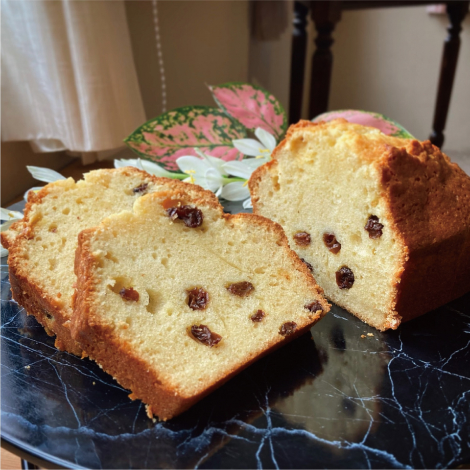 酒漬葡萄磅蛋糕